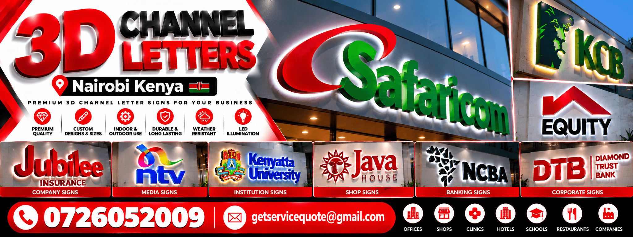 3D Channel Letters 3D Channel Letters