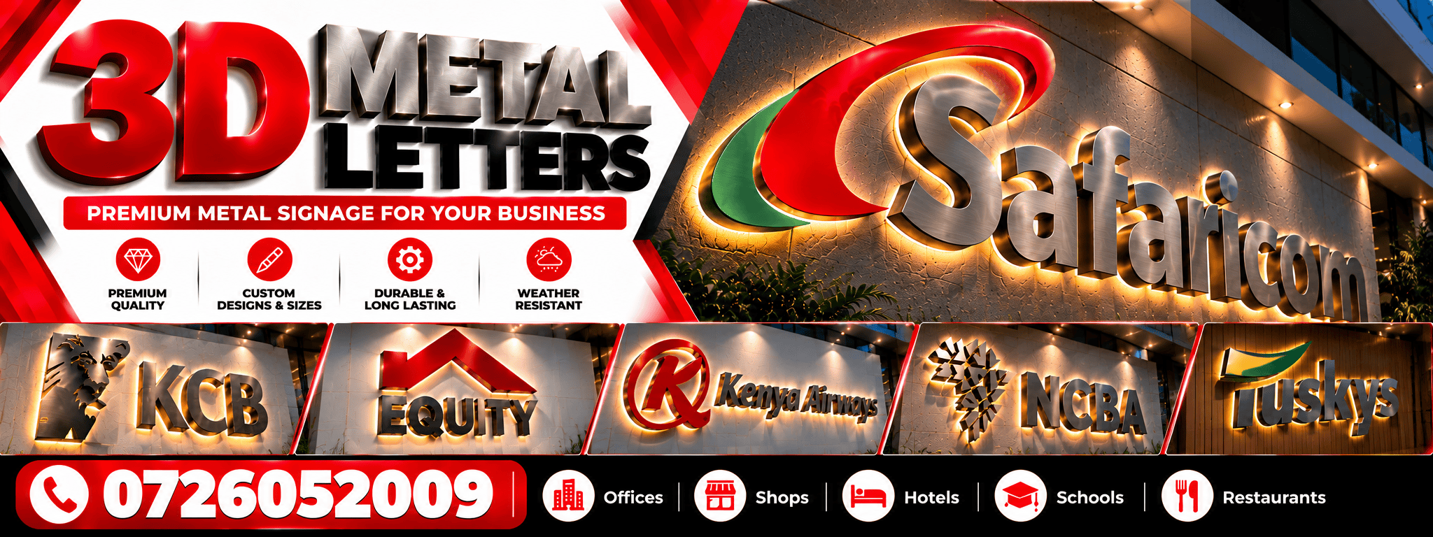 3D Metal Letters