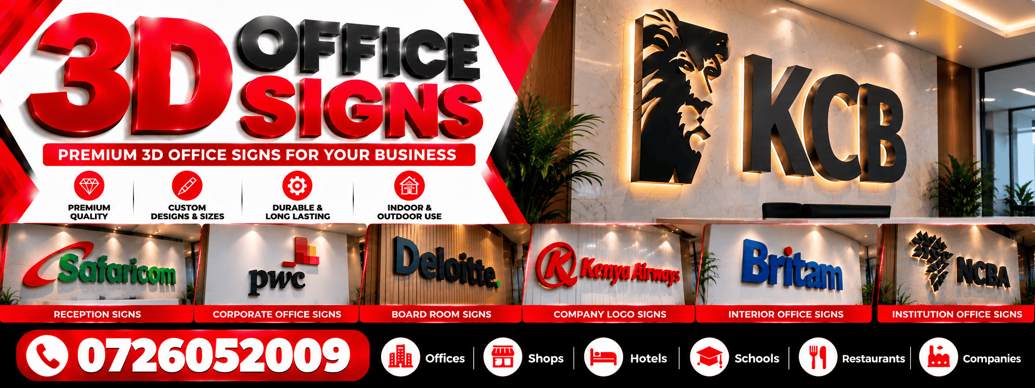 3D Office Signs