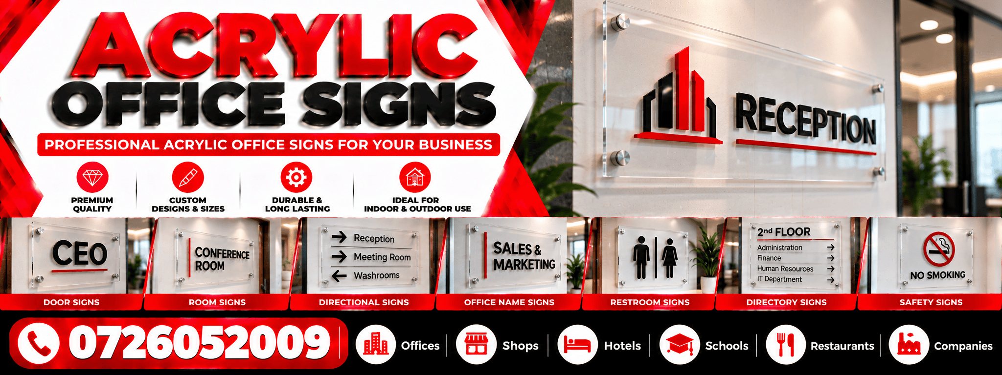 Acrylic Office Signs Acrylic Office Signs