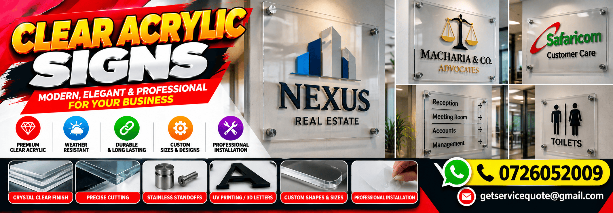 Clear Acrylic Signs Clear Acrylic Signs