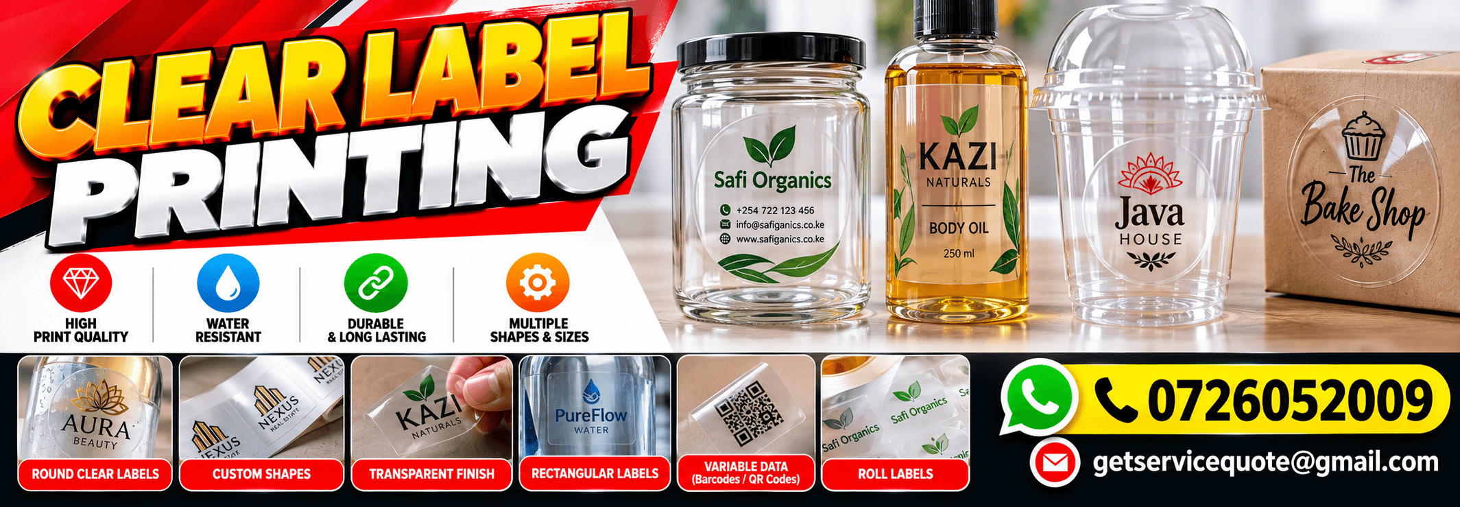 Clear Label Printing Clear Label Printing