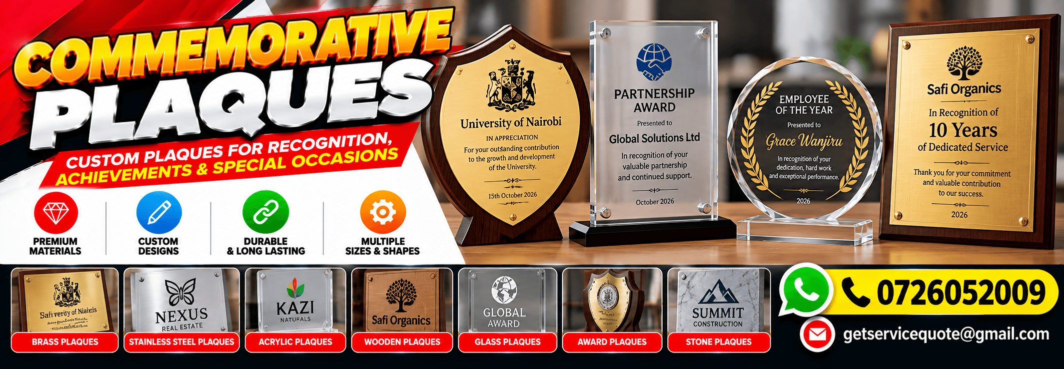 Commemorative Plaques