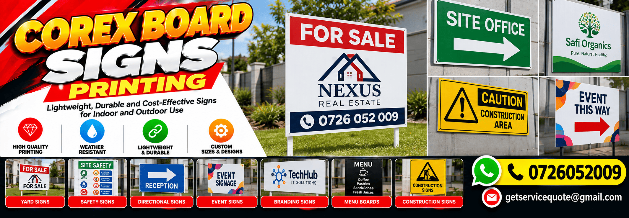 Corex Board Signs Corex Board Signs
